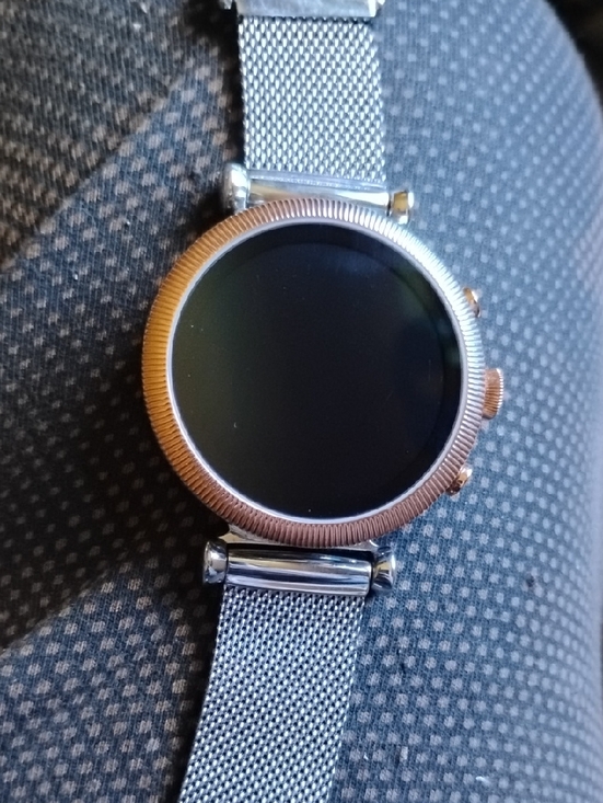 Fossil Other - Fossil DW7F2 NEW Smartwatch with Stainless Steel Mesh Band&Gold Trim Upgrade